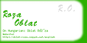 roza oblat business card